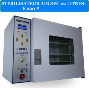 COMMENT UTILISER STERILISATEUR MEGA TERM  E-220 1 STERILISATEUR AIR SEC 22 LITRES E220 P