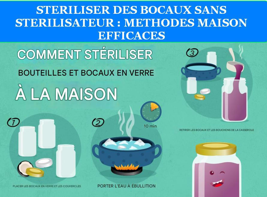 STERILISER DES BOCAUX SANS STERILISATEUR : METHODES MAISON EFFICACES 2 STERILISER DES BOCAUX SANS STERILISATEUR METHODES MAISON EFFICACES
