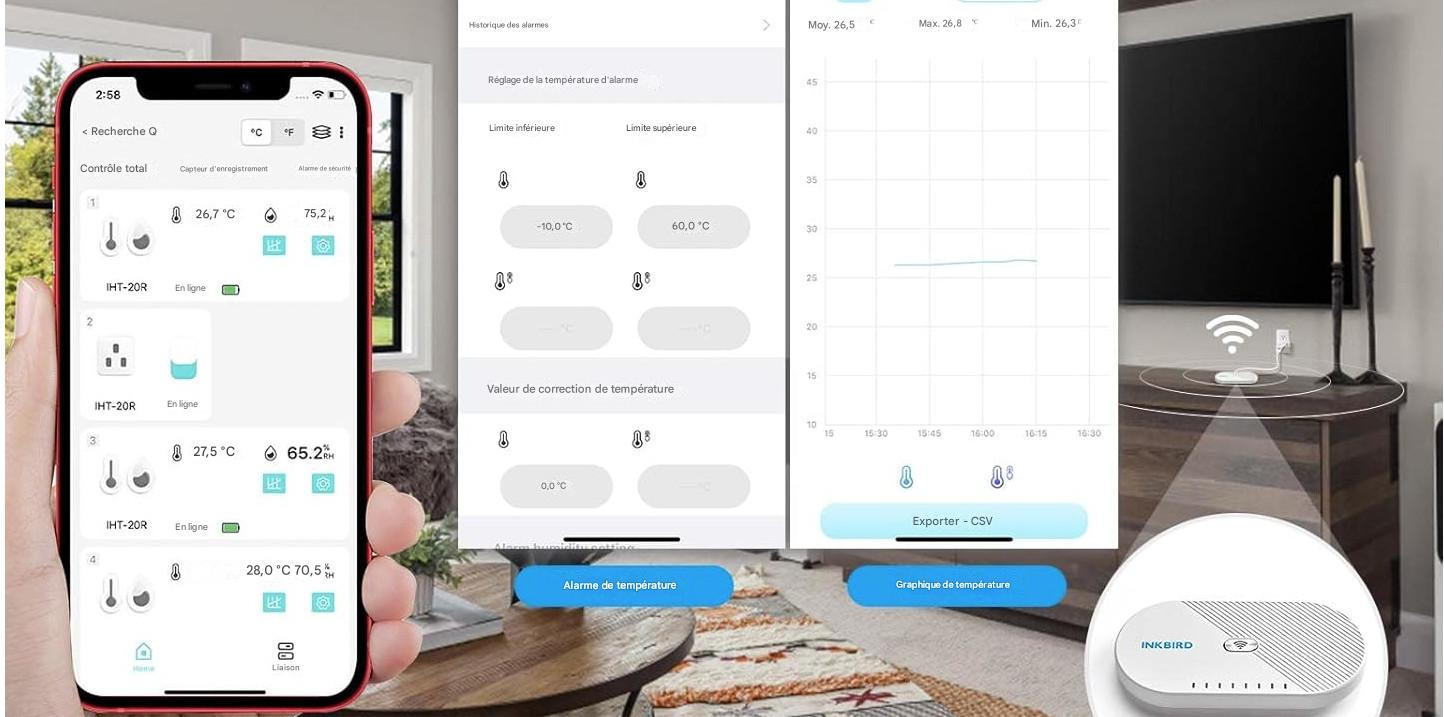 LA WIFI SUR N'IMPORTE QUEL AUTOCLAVE 4 PASSERELLE WI-FI INKBIRD